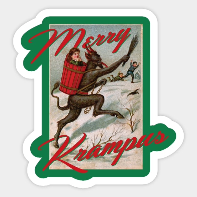 Merry Krampus Sticker by MindsparkCreative